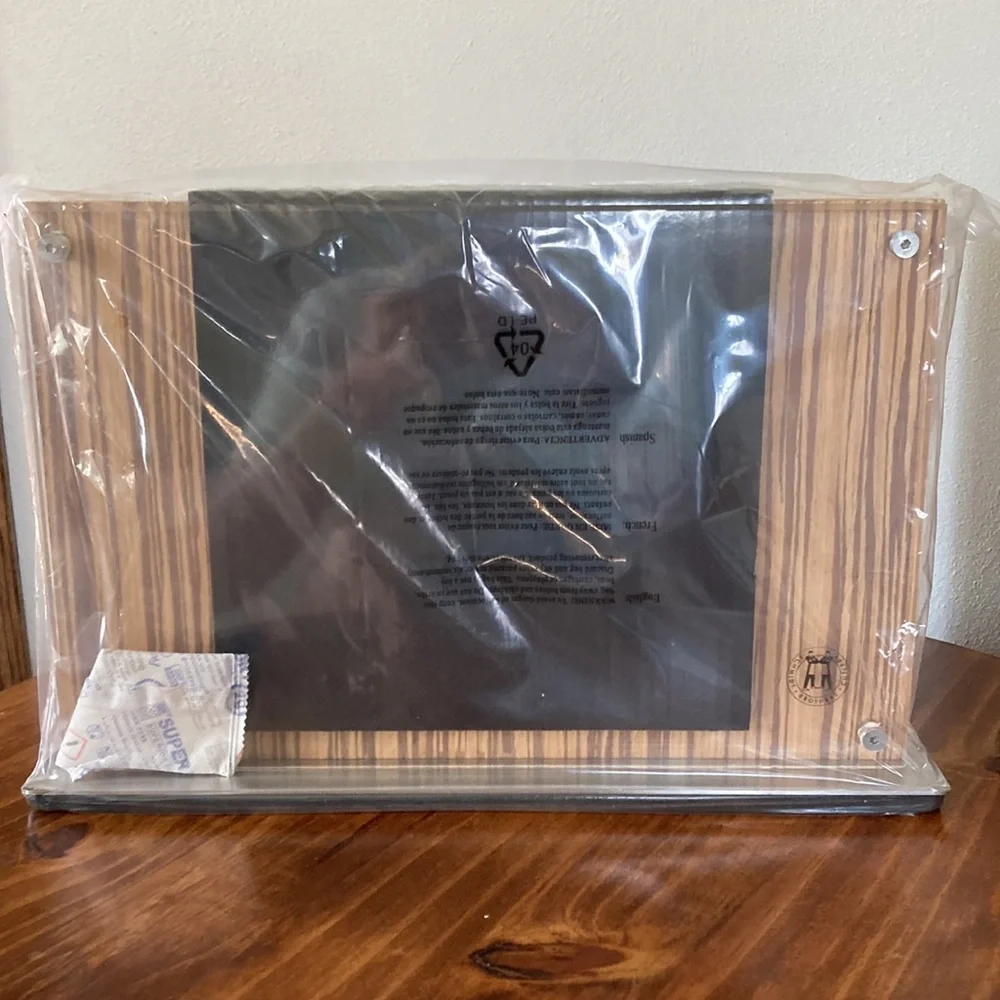 KNIFE BLOCK ONLY - Schmidt Brothers Zebra Wood Downton Knife Block - Brand New